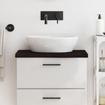 Encimera de Baño Plegable de Madera Tratada en Color Marrón Claro, Natural y Gris Oscuro - VidaXL 60x30x4 cm