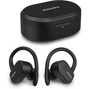 Auriculares Inalámbricos Philips TAA5205BK/00 Deportivos True Wireless IPX7 con Microfono, Carga USB-C y Alcance de 10m