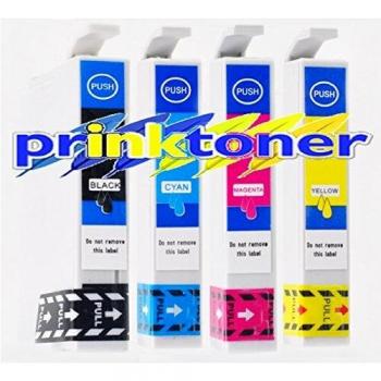 Pack de 4 cartuchos de tinta compatibles Epson T1285 (1 negro y 3 colores)