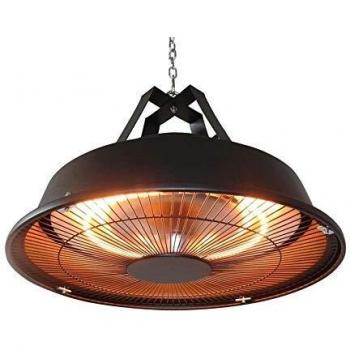 MaxxGarden - Calentador radiante infrarrojo eléctrico para colgar 1500W - Calentador radiante de techo resistente a la intemperie para la terraza, el invernadero o como calentador de garaje
