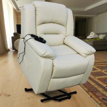 ECODE Sillón de Masaje Levantapersonas Maximum. 9 Modos de Masaje, Sistema Elevador por botonera con USB y Leds
