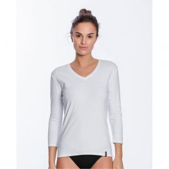 Camiseta manga 3/4 de algodón para mujer de Punto Blanco
