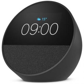 Amazon Echo Spot 2024 - Asistente Smart Home y despertador inteligente con sonido de calidad y Alexa, color negro