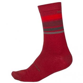 ENDURA | Calcetines BaaBaa Merino Rojo - Accesorio invernal esencial de fibra natural, mezcla de lana Merino para un tacto suave, libre de picores y cómodo, gran capacidad térmica en relación