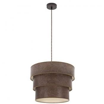Lámpara Colgante Triple Smile Marrón/Oxido 1xE27 Diseño Moderno 40x40 cm FABRILAMP