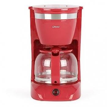 Cafetera de filtro 12 tazas 800W roja - Livoo Dod163rc