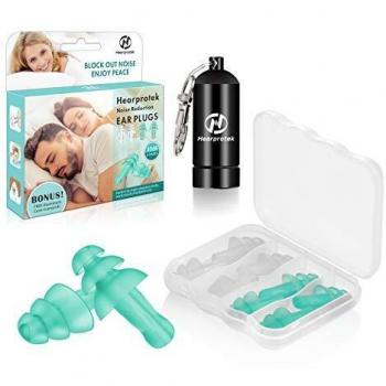Hearprotek Tapones para los oídos para dormir, 4 pares de tapones para los oídos reutilizables para proteger los oídos de los que duermen de lado, roncar, estudiar, trabajar, viajar, construir, nadar