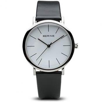 BERING Reloj Analógico para Unisex Adultos de Cuarzo con Correa en Cuero 13436-404