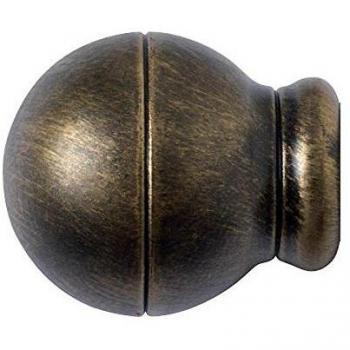 Riel Chyc 5432276 Terminal Forja Esfera Rayada Ø 20 mm. Negro/Oro Juego 2 Piezas