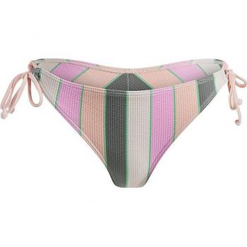 Braguita de bikini con lazo lateral de mujer Vista Stripe Roxy rosa verde naranja L