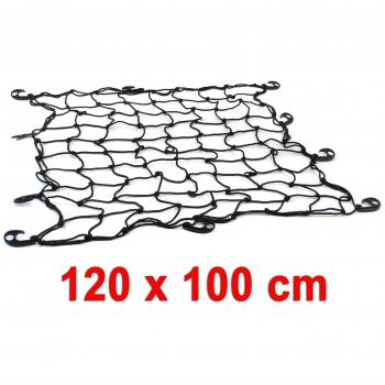 Carparts-Online 27892 Red elástica para equipaje con 10 ganchos, negro, 120 x 100 cm