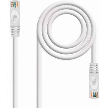 NANOCABLE 10.20.1801-W - Cable de Red Ethernet RJ45 LSZH Cat.6A UTP, AWG24, 100% Cobre, Libre de Halógenos, Blanco, Latiguillo de 1 m