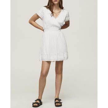 Vestido Mujer Pepe Jeans Poete 100% Algodón con escote cruzado y fruncido en cinturilla