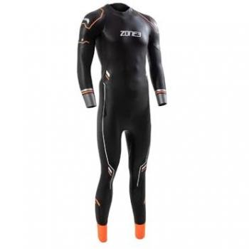 Traje de neopreno Zone3 Aspire Thermal para hombre, color negro, gris y naranja, talla XXL