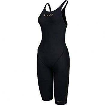 Bañador Zone3 Performance Gold Negro Adulto, MF-X, aprobado por Fina, diseño para mujer, talla 28