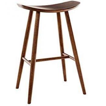Taburete de bar moderno nogal 72cm DEMORY