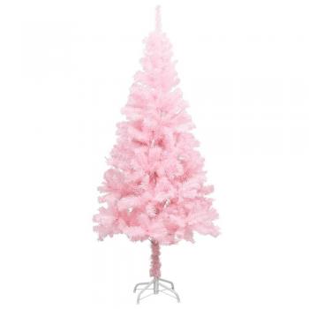 Árbol de Navidad artificial rosa con 230 ramas y soporte PVC, dimensiones Ø65x120 cm