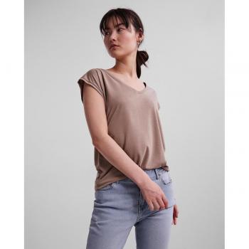 Pieces Kamala Women's Modal Blend T-Shirt - Sand Melange, Size XS