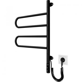 Radiador Seca Toallas Eléctrico Rotable Bajo Consumo Negro Mate 50W 600x445/55