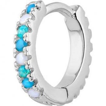 Ear Candy - Piercing aro Sophie de plata bañado en rodio