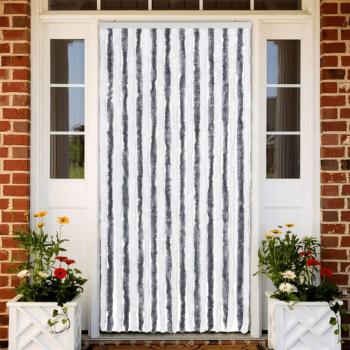 Cortina Mosquitera de Chenilla 90x200 cm Extraíble en Color Beige, Blanco y Gris, Antracita y más