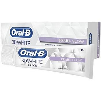 Oral-B 3D White Luxe Whitening Toothpaste, 75 ml, Teeth Whitening & Teeth Stain Removal, Enamel Safe Formula, Pearl Glow