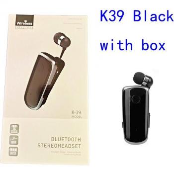 Auriculares Intrauditivos Inalámbricos Bluetooth K39 Mini con Alerta Vibratoria y Clip, Manos Libres para Teléfono