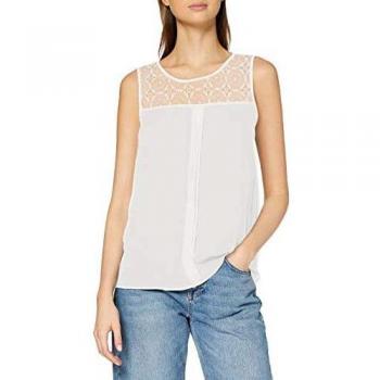 ONLY Onlvenice S/l Lace Top Noos Wvn, Camiseta sin Mangas para Mujer, Blanco
