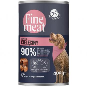 Pet Republic Fine Meat Plato de Ternera - Comida Húmeda para Perros - 400g