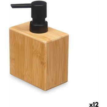 Dispensador de Jabón Negro Bambú Plástico 9,7 x 15 x 5,8 cm (12 Unidades)