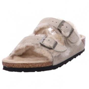 Birkenstock Sandalias Planas Arizona Mujer - Beige Talla 40