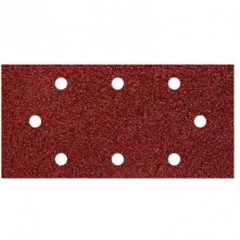 wolfcraft 1993000 1993000-5 Tiras abrasivas con Adhesiva, corindón, Grano 80, Perforadas, Plata, Set de 5 Piezas