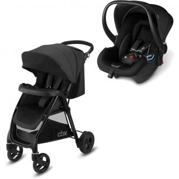 Cbx Travel System 2 en 1 - Cochecito Misu Air TS + silla para coche Shima, con cubierta para lluvia y adaptador para silla de coche, desde el nacimiento, Smoky Anthracite