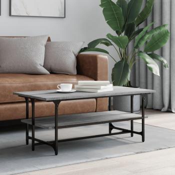Mesa de centro Sonoma gris 100x50x40 cm madera multicapa contrachapada