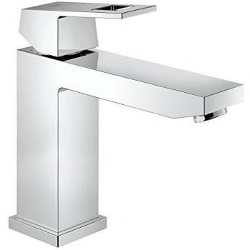 Grohe Eurocube - Grifo de baño, cuerpo liso, caño medio alto, tecnología Grohe EcoJoy