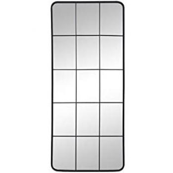 Espejo Industrial de Metal Rectangular Negro 60x140 cm - SCIARA