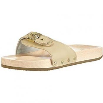 Scholl PESCURA Flat sand - Zuecos adultos unisex, Beige