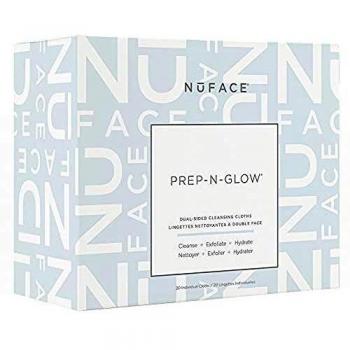 NuFACE Prep-N-Glow Limpieza Paños Elimina la Suciedad de Aceite y Maquillaje - Paquete de 20