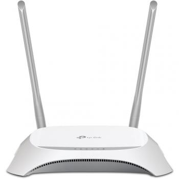 TP-Link TL-MR3420 Enrutador Wi-Fi de banda única 3G / 4G de 300 Mbps, 1 puerto USB 2.0, 5 puertos WAN / LAN rápidos, conexión de hasta 32 dispositivos, botón WPS, no requiere configuración