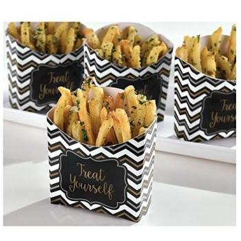 amscan 145003 - Recipiente para Aperitivos de Papel, Color Negro