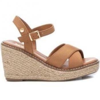 Sandalias Alpargatas XTI 142251 Marrón con Cuña de 8cm