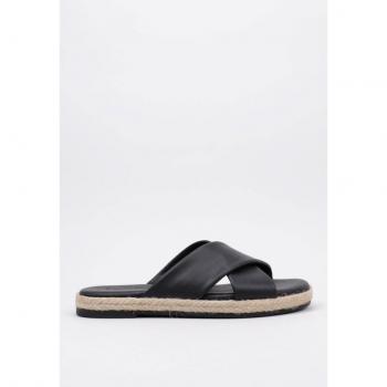 Sandalias Esparto Planas para Mujer GARDA 36 en color Negro de Sandra Fontán