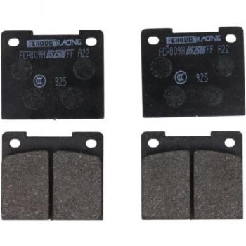 Juego de pastillas de freno FERODO FCP809H RACING, compuesto por pastillas de freno de alto rendimiento, diseñadas para uso en competición y conducción deportiva, con una excelente respuesta a altas temperaturas, menor desgaste y mayor dur