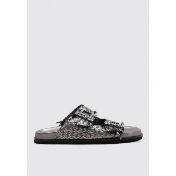 Sandalia plana mujer gris Top 3 SR24470