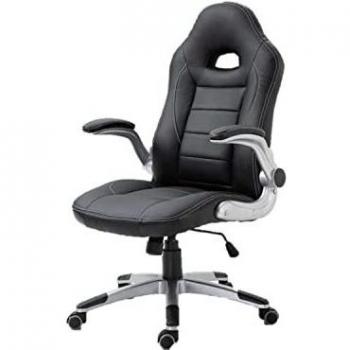 La Silla Española Sepúlveda Silla de Oficina, Telas, Negro, 70cm (Ancho) x 67,5cm (Fondo) x 112,5-120cm
