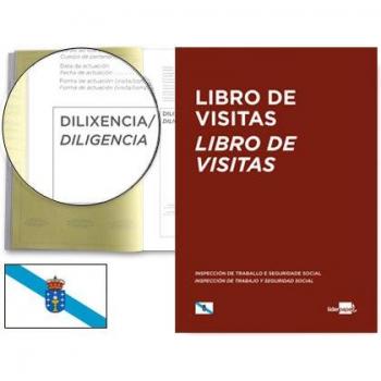 Liderpapel LV03 - Libro de registro de visitas de la inspección de trabajo, A4