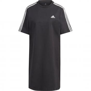 adidas Essentials 3-Stripes Women's Boyfriend T-Shirt Dress in Black