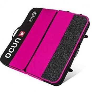 Crash Pad Ocun Joker FTS Rosa - Compacto y Superligero, Tamaño Único (100x94/200x47 cm)