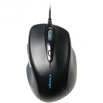 Kensington Ratón con cable: mouse de tamaño completo Pro Fit; Ratón óptico con cable de 5 botones con forma ergonómica para diestros y conexión Plug & Play - Certificado para funcionar con Chromebook