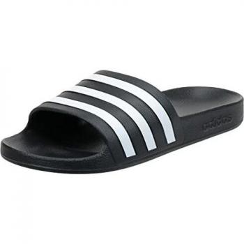 Adidas Adilette Aqua Slides - Black/White, Size: UK 11